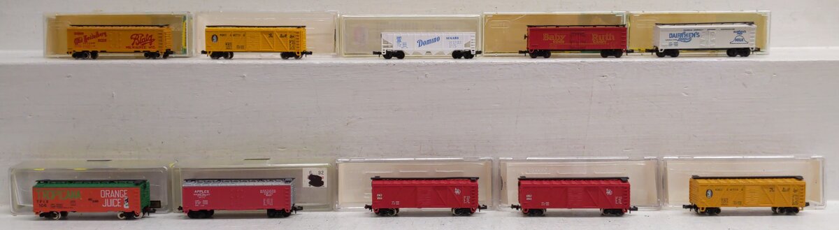 Model Power & Minitrix N Scale Assorted Freight Cars [10] LN/Box