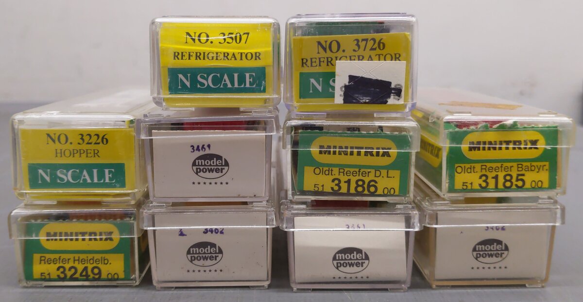 Model Power & Minitrix N Scale Assorted Freight Cars [10] LN/Box