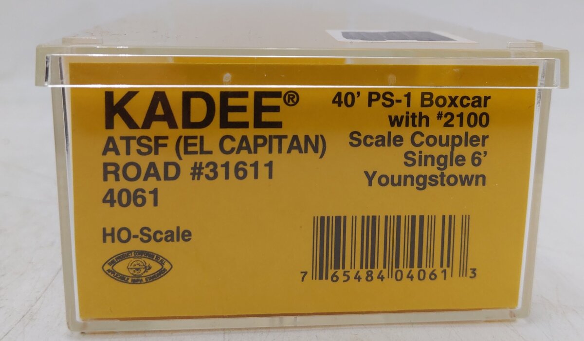 Kadee 4061 HO Scale ATSF El Capitan 40' PS-1 Boxcar #31611 EX/Box