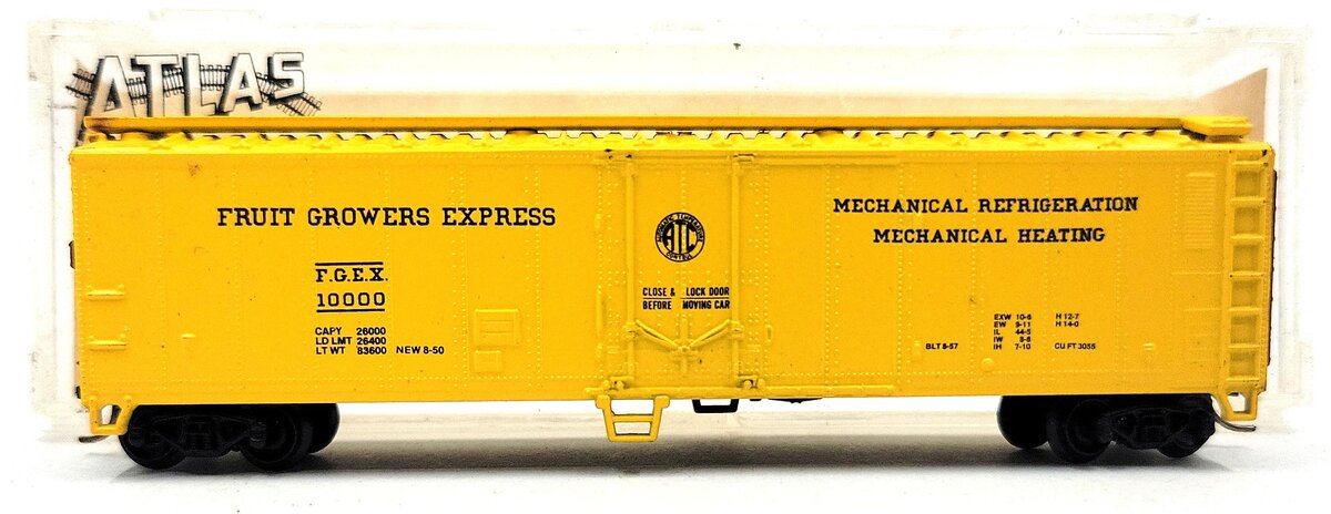 Atlas 3671 N Scale Fruit Growers Express 50' Mechanical Reefer #10000 LN/Box