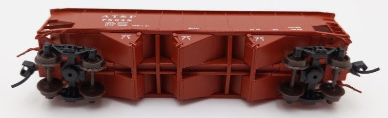 Bluford Shops BLU12-04 N Scale Santa Fe 3-Bay Offset Side Hopper Car #78648 LN/Box
