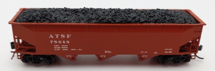 Bluford Shops BLU12-04 N Scale Santa Fe 3-Bay Offset Side Hopper Car #78648 LN/Box