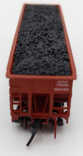 Bluford Shops BLU12-04 N Scale Santa Fe 3-Bay Offset Side Hopper Car #78648 LN/Box