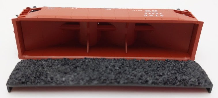 Bluford Shops BLU12-04 N Scale Santa Fe 3-Bay Offset Side Hopper Car #78648 LN/Box