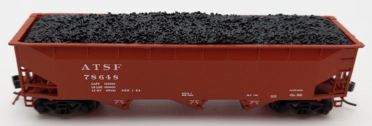 Bluford Shops BLU12-04 N Scale Santa Fe 3-Bay Offset Side Hopper Car #78648 LN/Box
