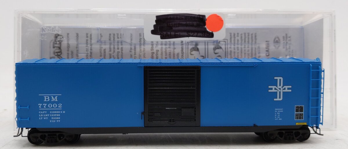 Kadee 6024 HO Boston & Maine 50' PS-1 Boxcar with 9' Door #77002 EX/Box
