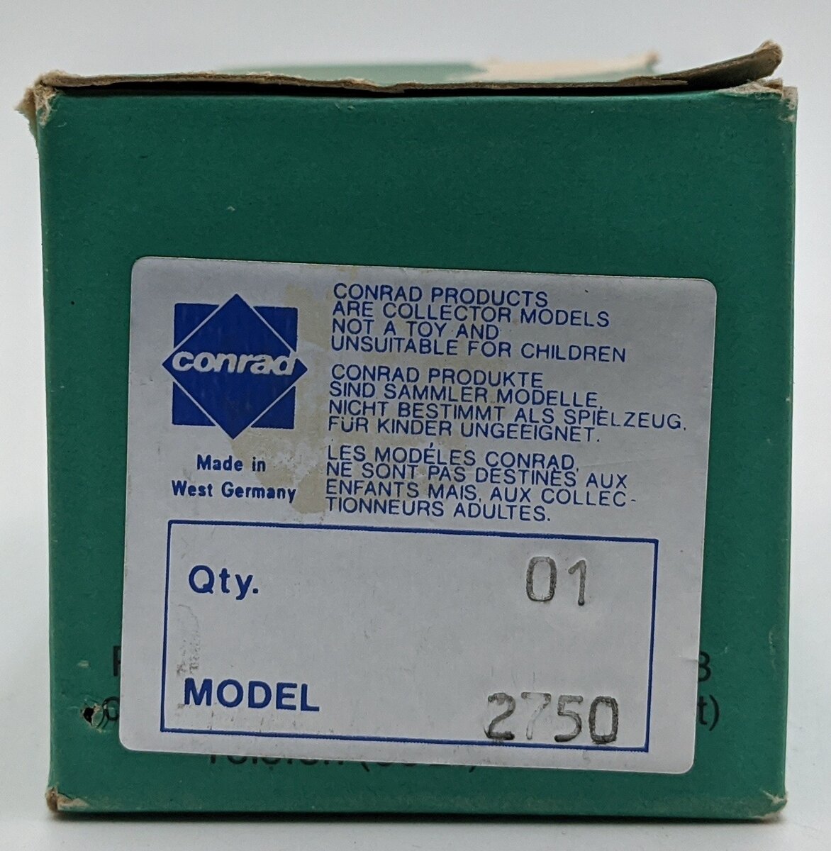 Conrad 2750 1:50 Diecast Vogele Super 204 Concrete Asphalt Paver/Box