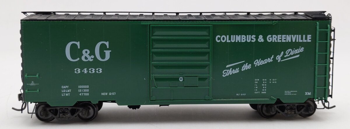 Kadee 5258 HO Columbus & Greenville 40' PS-1 Boxcar #3433 EX/Box