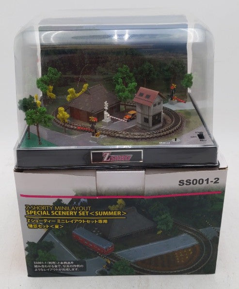 Rokuhan SS001-2 Z Scale Z Shorty Mini Layout Special Scenery Set <Summer> EX/Box