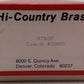 HI Country 3000 Brass HO Scale Custom Painted Santa Fe Coach #3348/Box