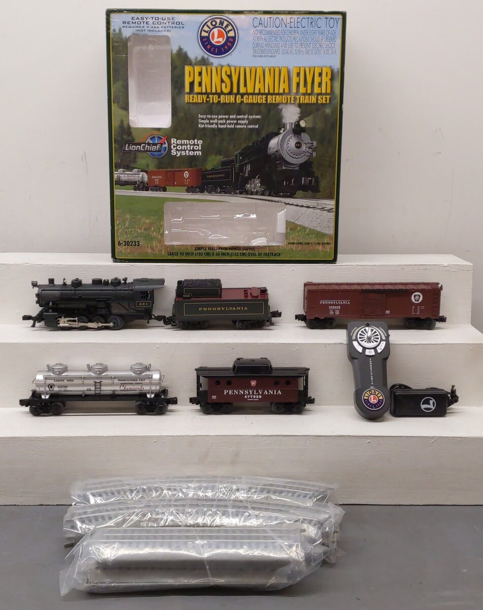 Lionel 6-30233 O Gauge Pennsylvania Flyer LionChief Steam Freight Train Set