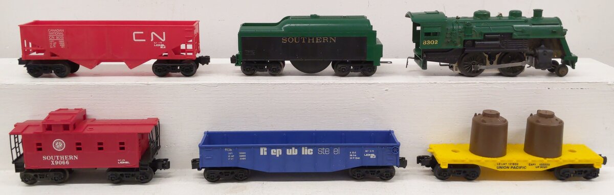Lionel 6-1384 O Gauge Southern Express Steam Locomotive Freight Set VG/Box