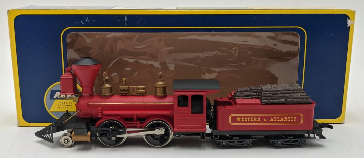 AHM 5272 HO Scale Western & Atlantic 2-4-0 Bowker Steam Locomotive w/ Tender LN/Box