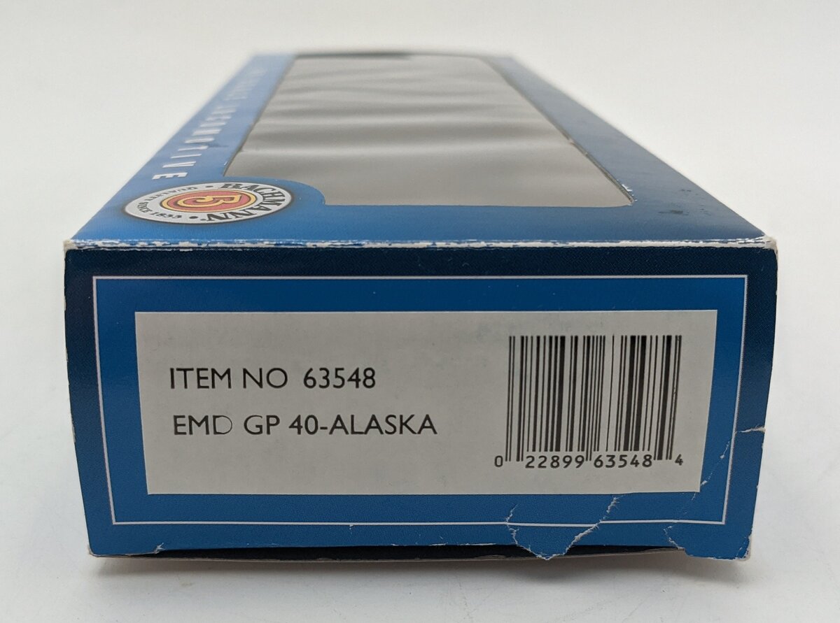 Bachmann 63548 HO Scale Alaska GP40 Diesel Locomotive #3012 VG/Box