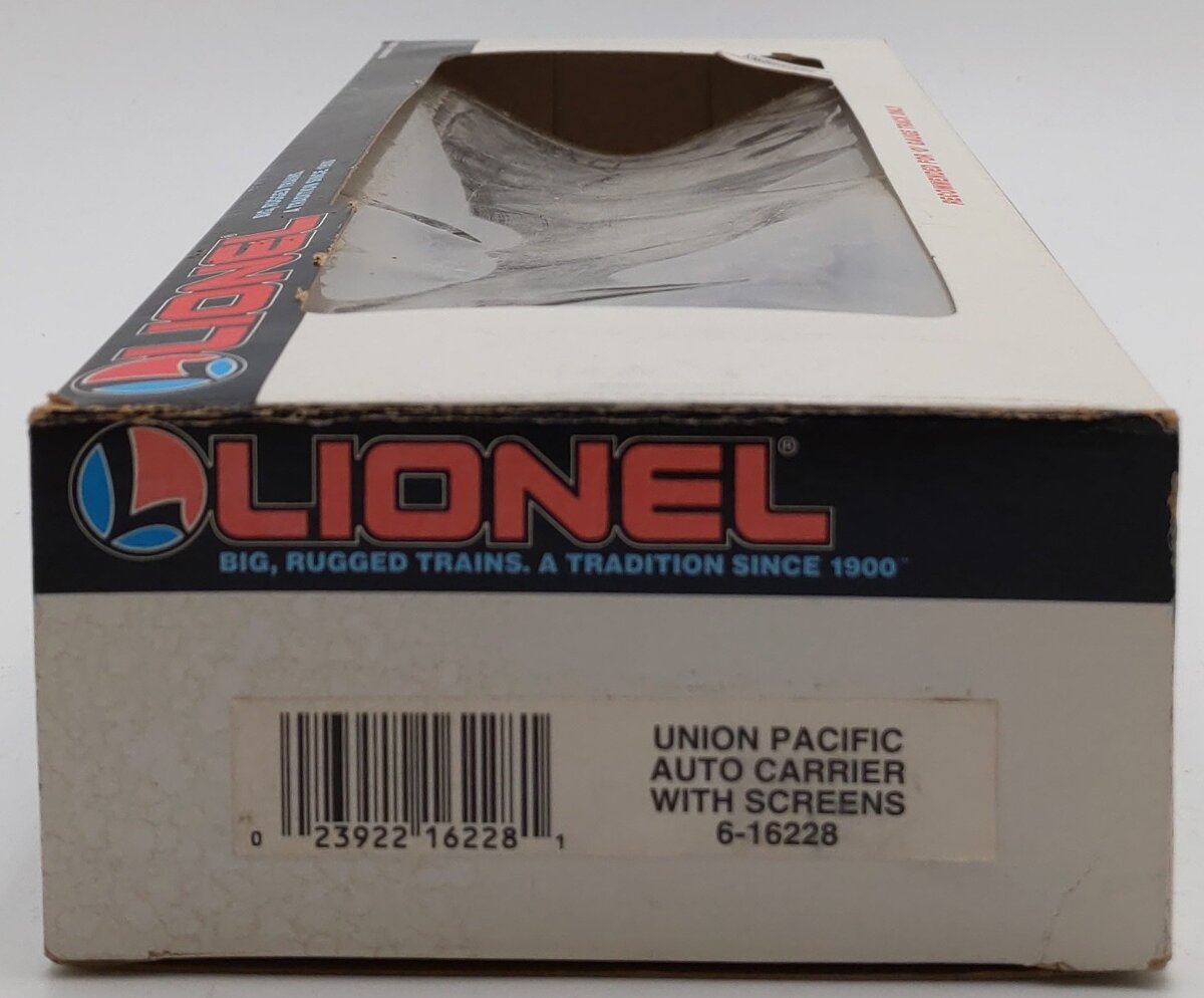 Lionel 6-16228 O Gauge Union Pacific Auto Carrier Car with Screens LN/Box