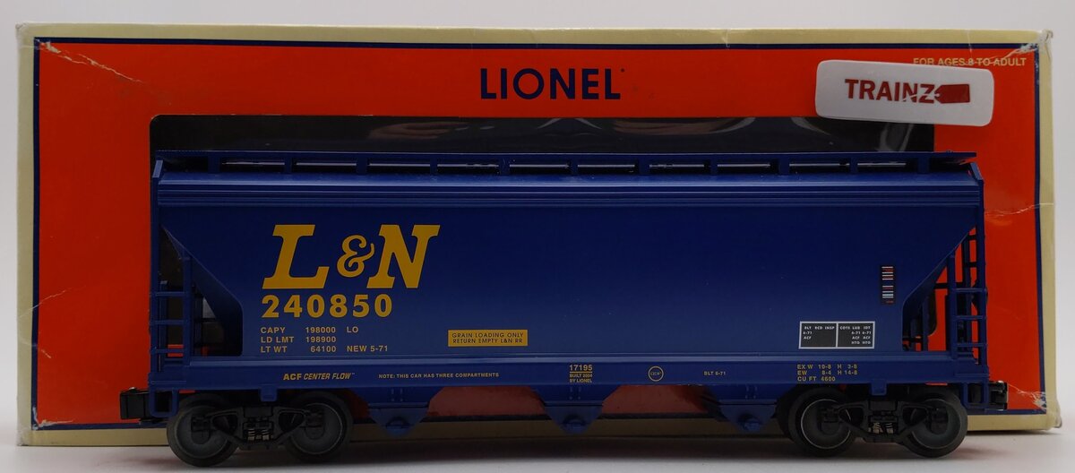 Lionel 6-17195 O Gauge Louisville & Nashville 3-Bay ACF Hopper #240850 LN/Box
