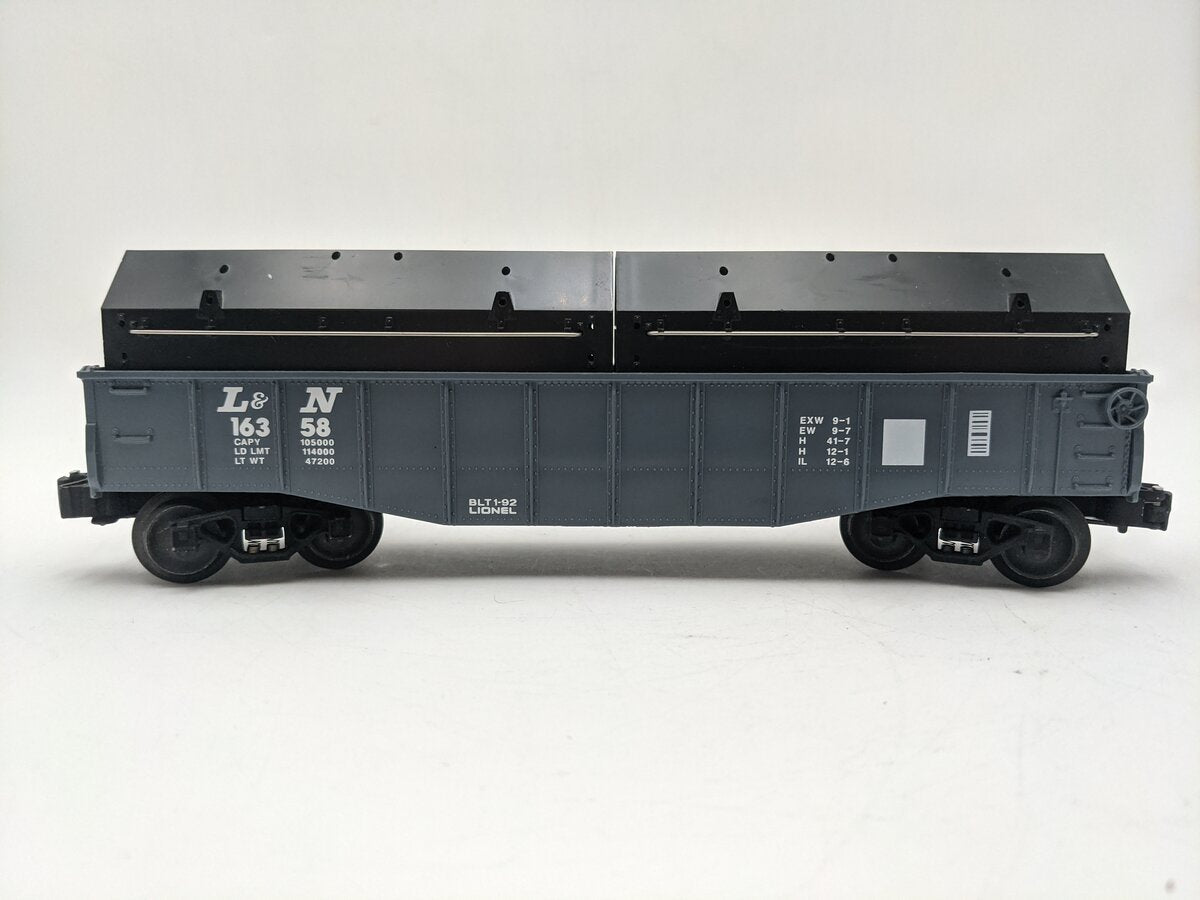 Lionel 6-16358 O Gauge Louisville & Nashville Gondola with Coil Covers EX