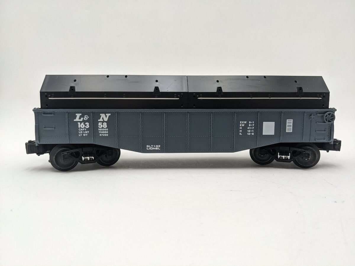 Lionel 6-16358 O Gauge Louisville & Nashville Gondola with Coil Covers EX