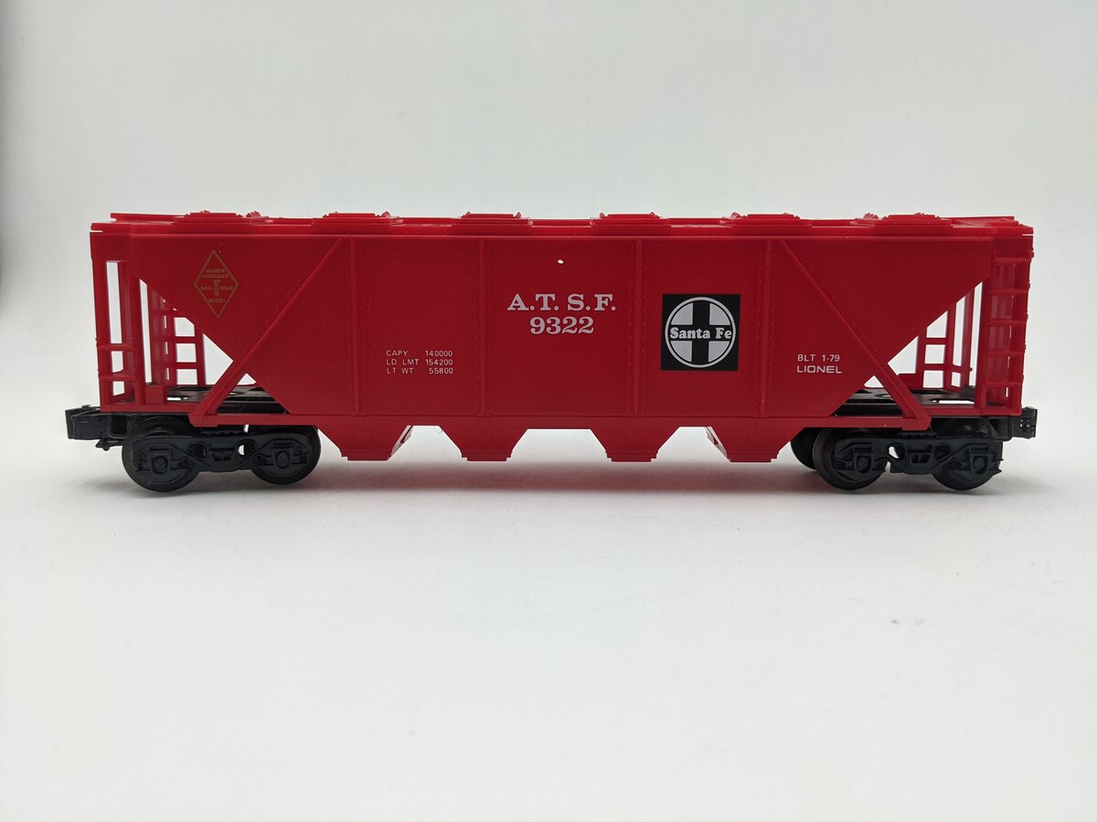 Lionel 6-9322 O Gauge Famous American Railroad Series AT&SF 4-Bay Hopper EX