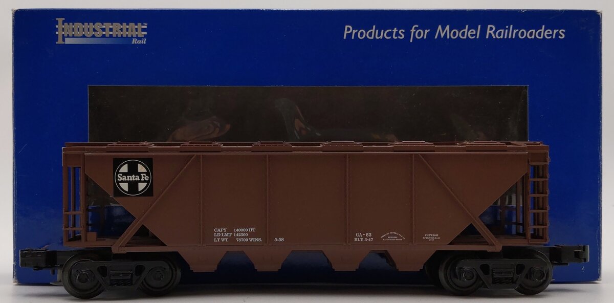 Industrial Rail 4102 O Santa Fe 4-Bay Covered Hopper EX/Box