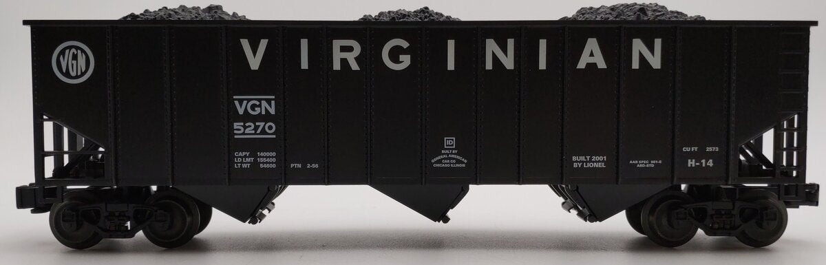 Lionel 6-17169 O Gauge Virginian 3-Bay Hopper #5270 LN/Box