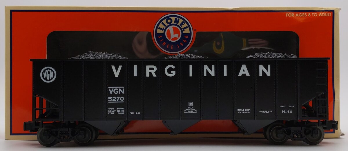 Lionel 6-17169 O Gauge Virginian 3-Bay Hopper #5270 LN/Box