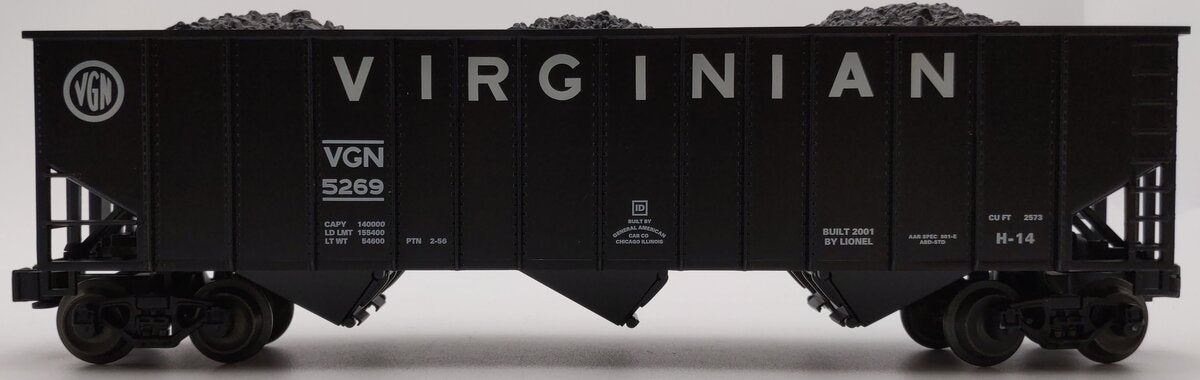 Lionel 6-17168 O Gauge Virginian 3 Bay Hopper #5269 LN/Box