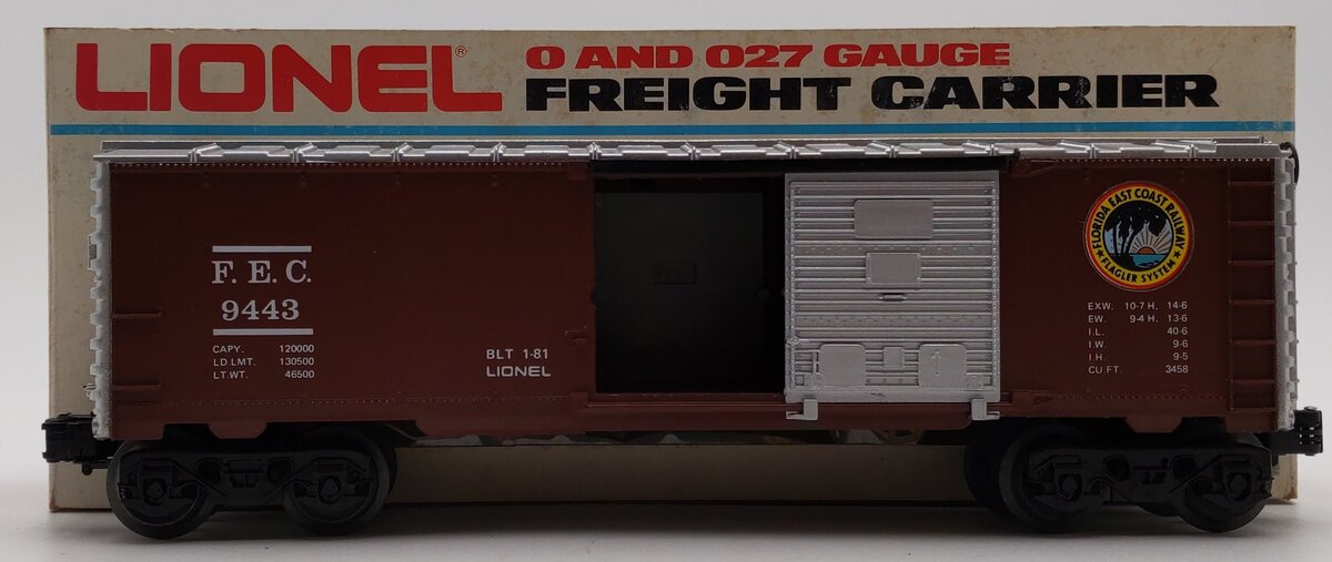 Lionel 6-9443 O Gauge Florida East Coast Boxcar LN/Box