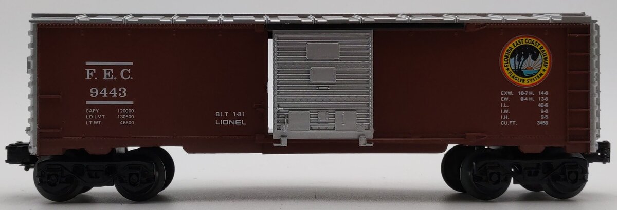 Lionel 6-9443 O Gauge Florida East Coast Boxcar LN/Box