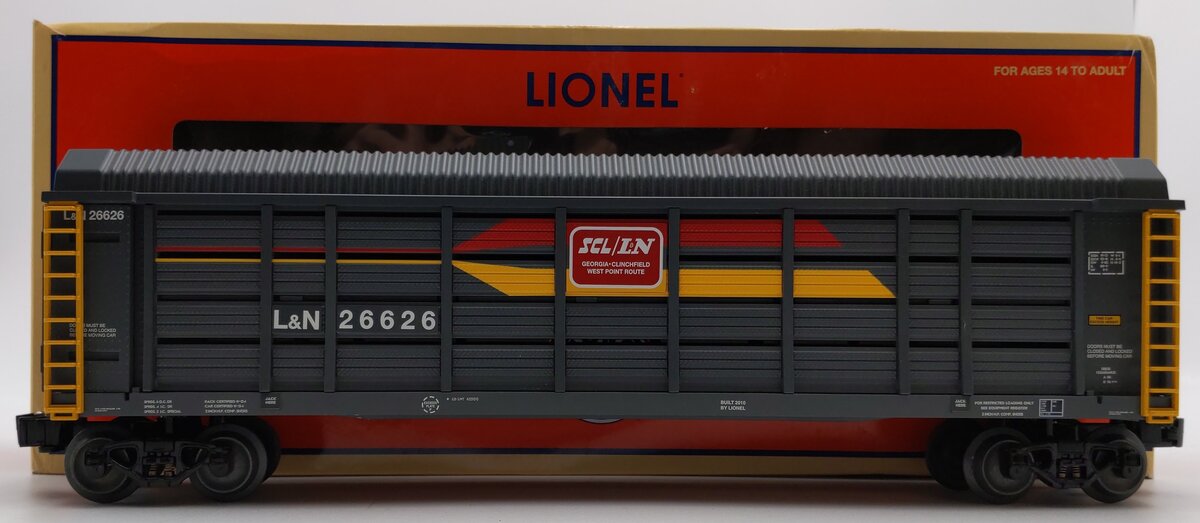 Lionel 6-26626 O Louisville & Nashville Auto Carrier w/Screens LN/Box