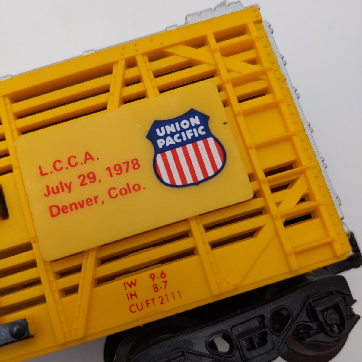 Lionel 6-9728 O Gauge Union Pacific LCCA Bi-level Stock Convention Car #9728 EX/Box