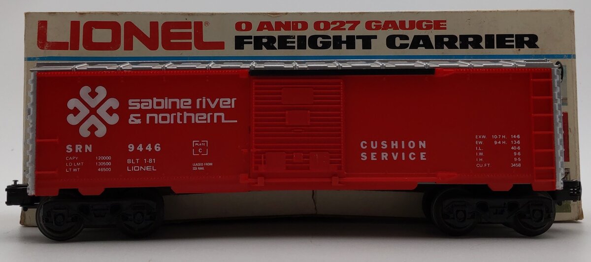 Lionel 6-9446 O Gauge Sabine River & Northern Boxcar EX/Box