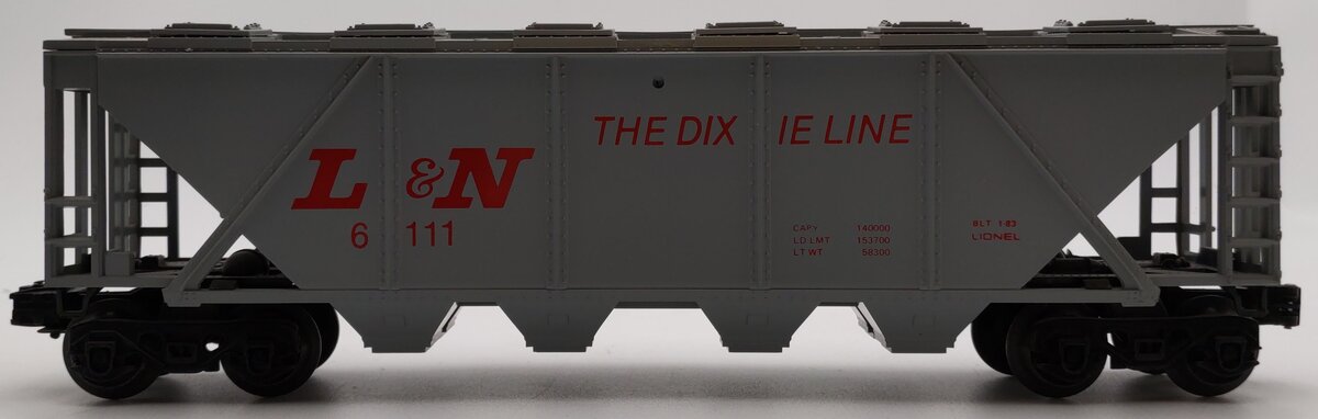 Lionel 6-6111 O Gauge Louisville & Nashville Gray Covered Hopper EX/Box