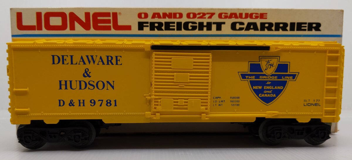 Lionel 6-9781 O Gauge Delaware & Hudson Boxcar EX/Box