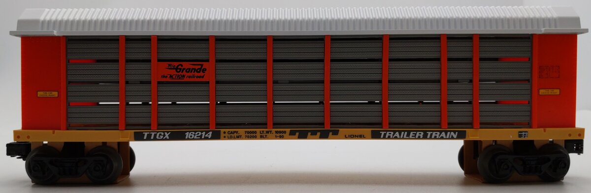 Lionel 6-16214 O Gauge Denver & Rio Grande Two Tier Auto Carrier EX/Box