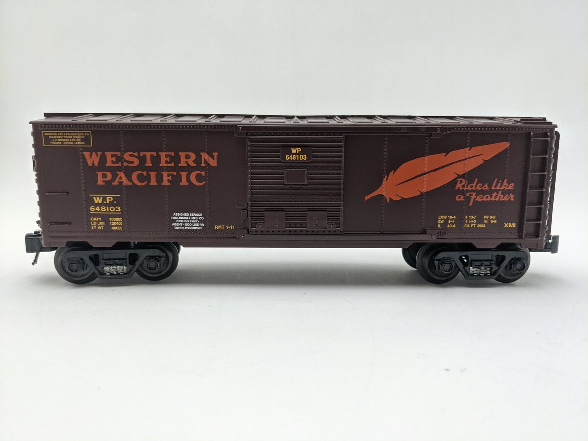 RMT 96422B O Gauge Classic 64 Series "Western Pacific" Boxcar #648103 EX
