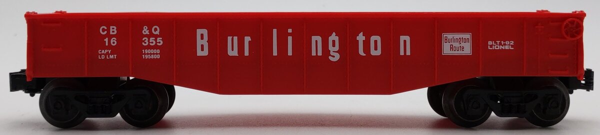 Lionel 6-16355 O Gauge Burlington Gondola w/ Containers EX/Box