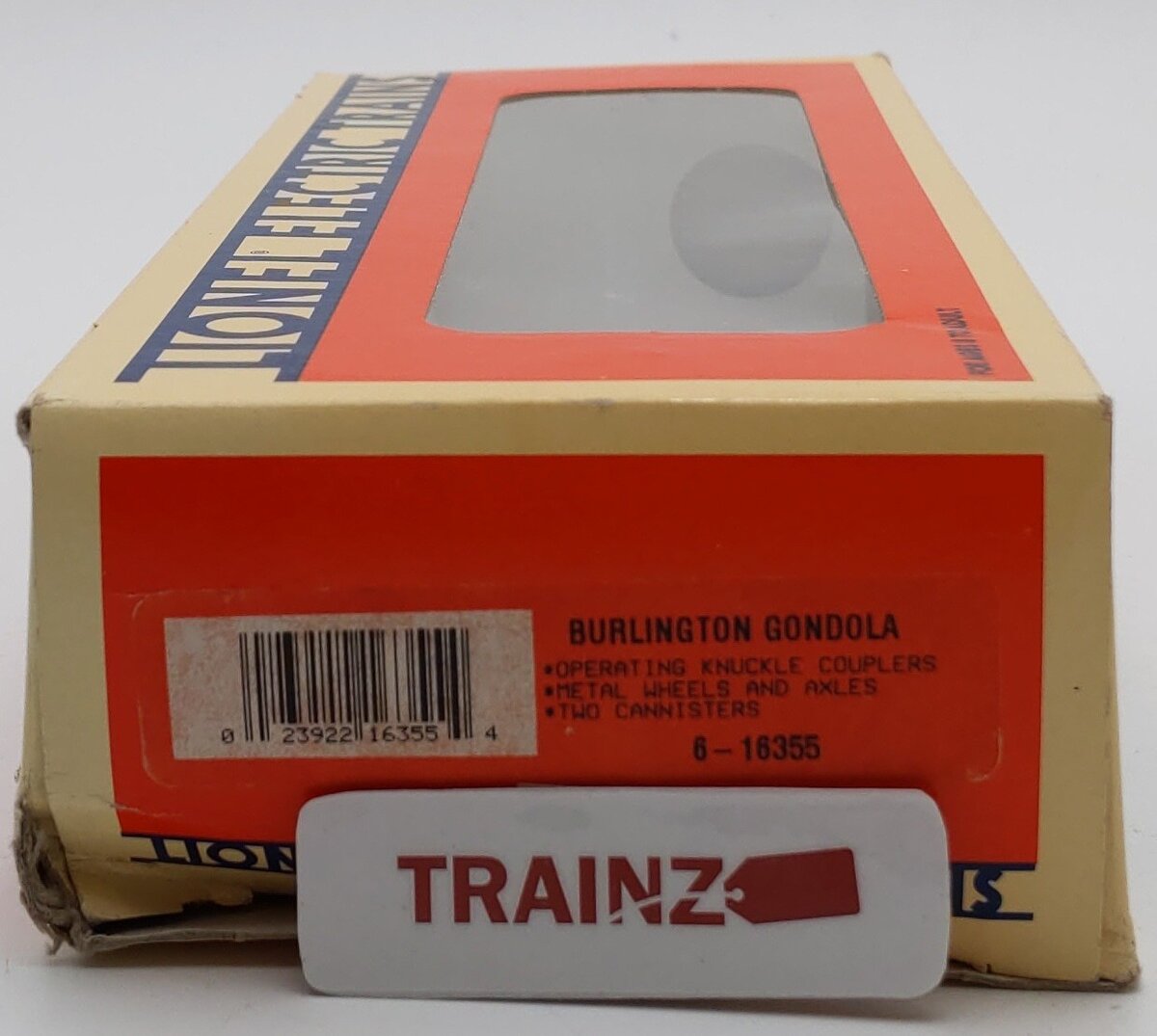 Lionel 6-16355 O Gauge Burlington Gondola w/ Containers EX/Box