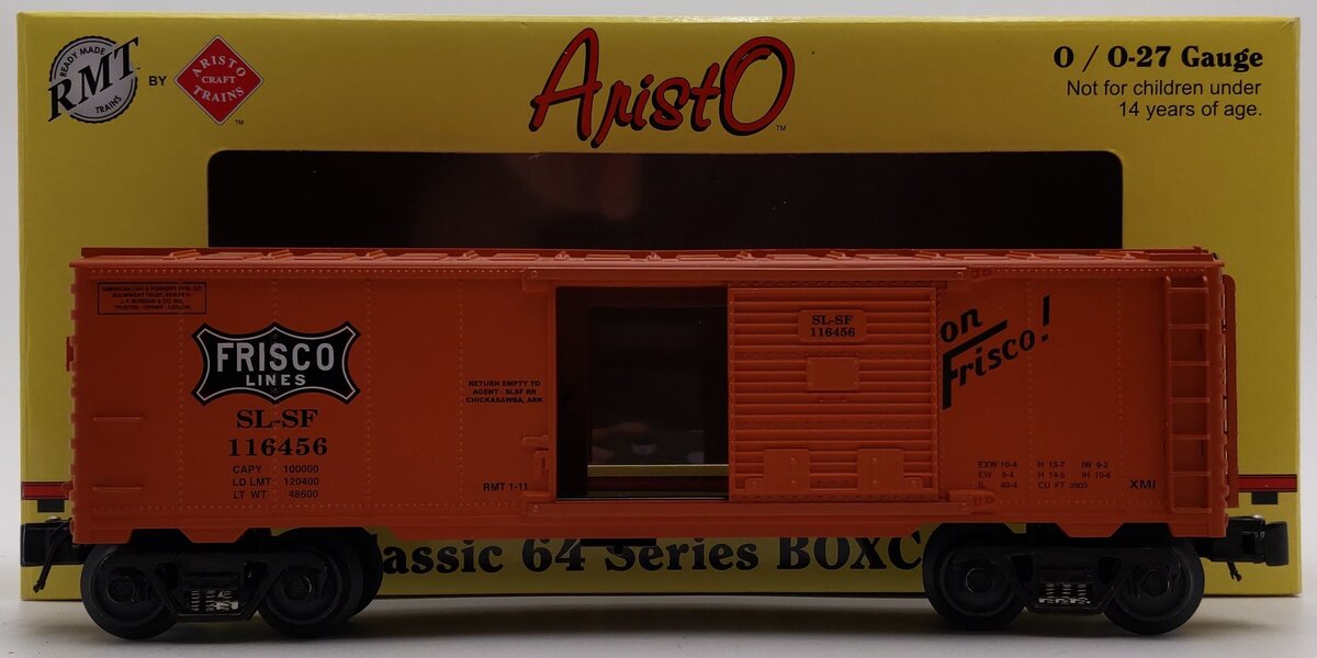 RMT 96410B O Gauge SLSF "Frisco" Boxcar #116456 EX/Box