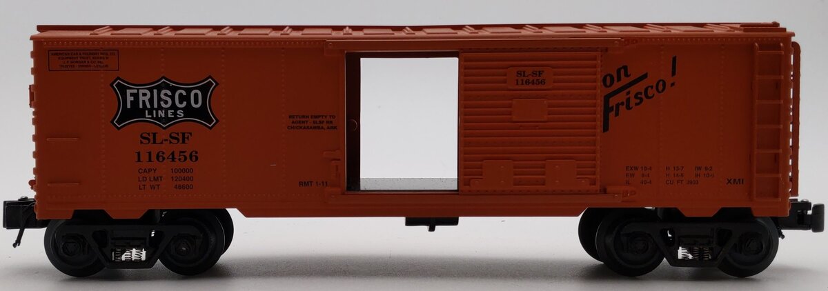 RMT 96410B O Gauge SLSF "Frisco" Boxcar #116456 EX/Box