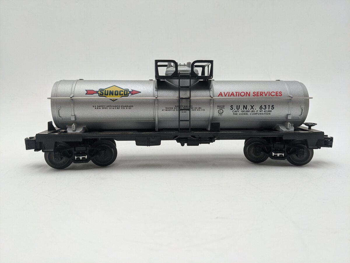 Lionel 6-19608 O Gauge Sunoco Single Dome Tank Car #6315 EX