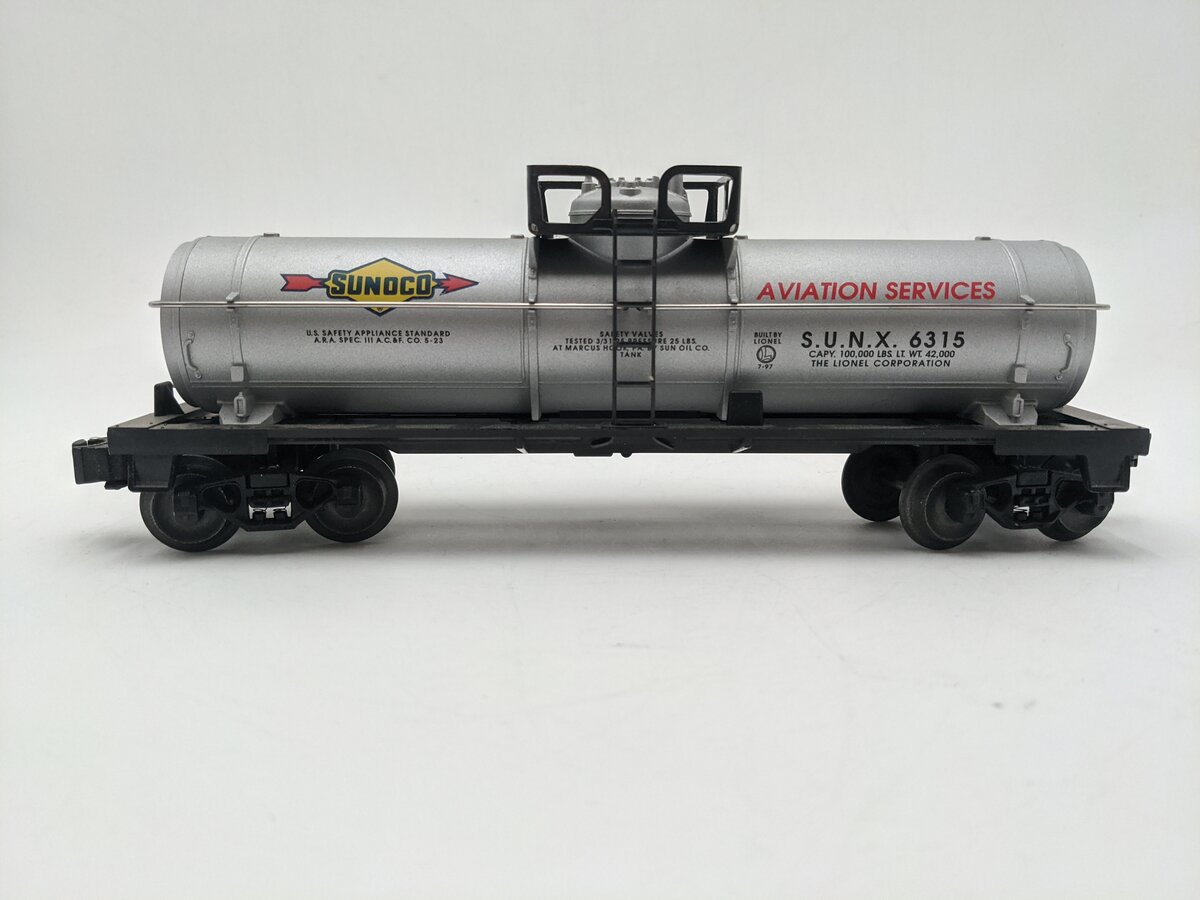 Lionel 6-19608 O Gauge Sunoco Single Dome Tank Car #6315 EX
