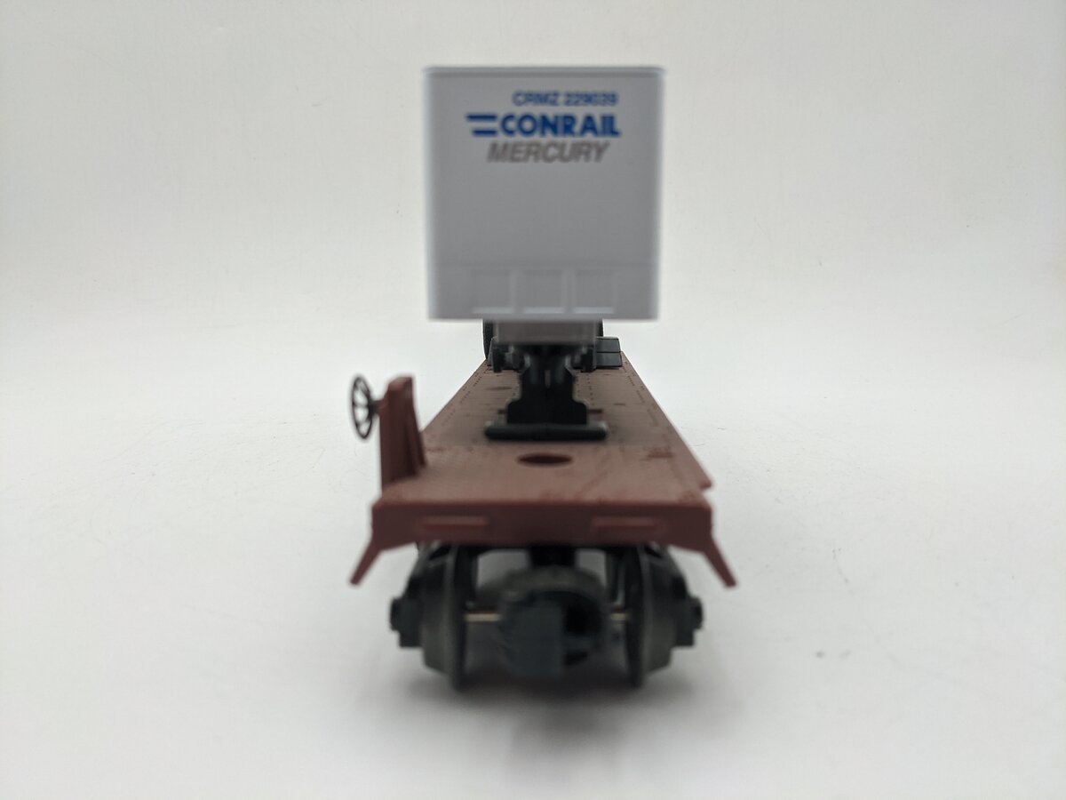 Lionel 6-16383 O Gauge Conrail Flatcar w/Trailer EX