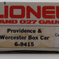 Lionel 6-9415 O Gauge Providence & Worcester Boxcar EX/Box
