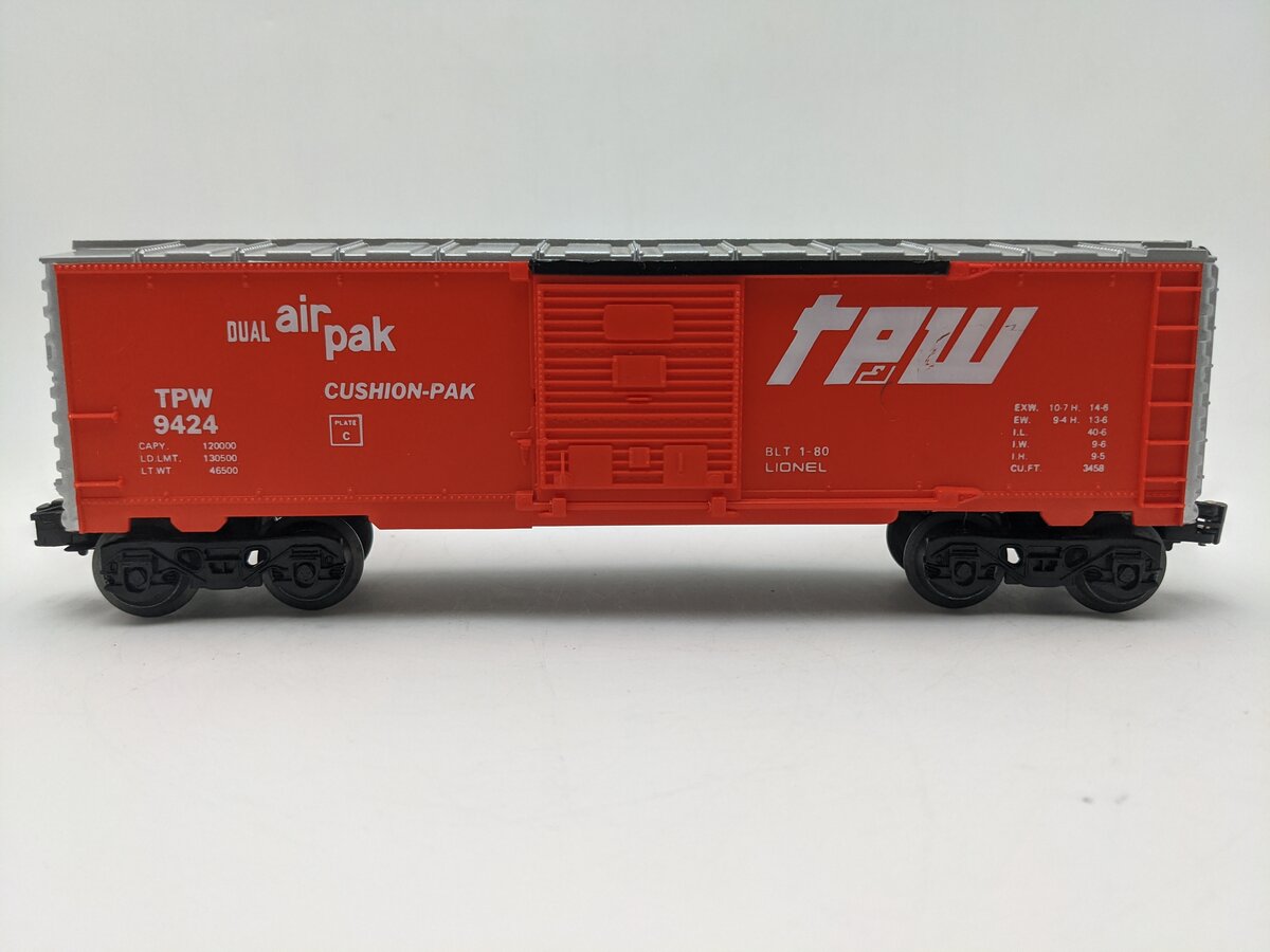 Lionel 6-9424 O Gauge Toledo, Peoria, & Western Boxcar EX
