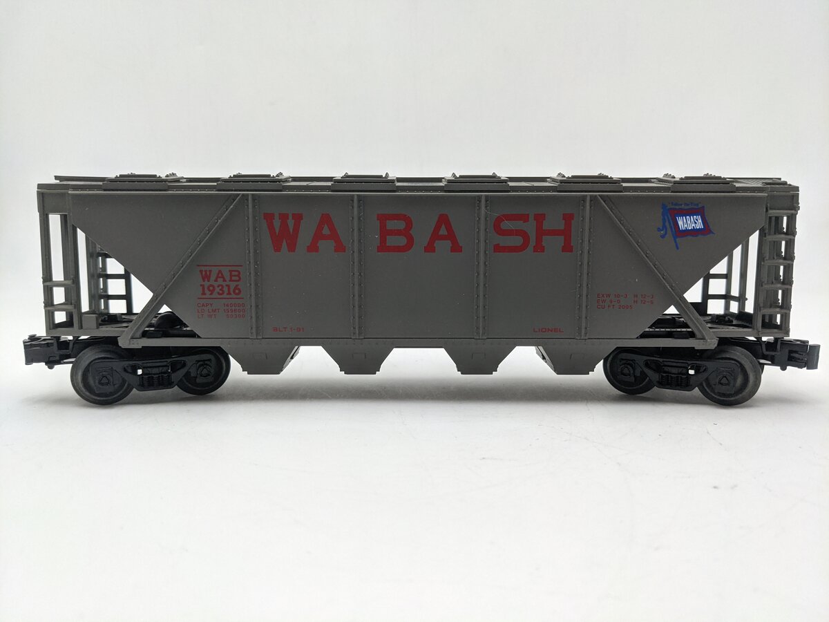 Lionel 6-19316 O Gauge Wabash Covered Hopper EX
