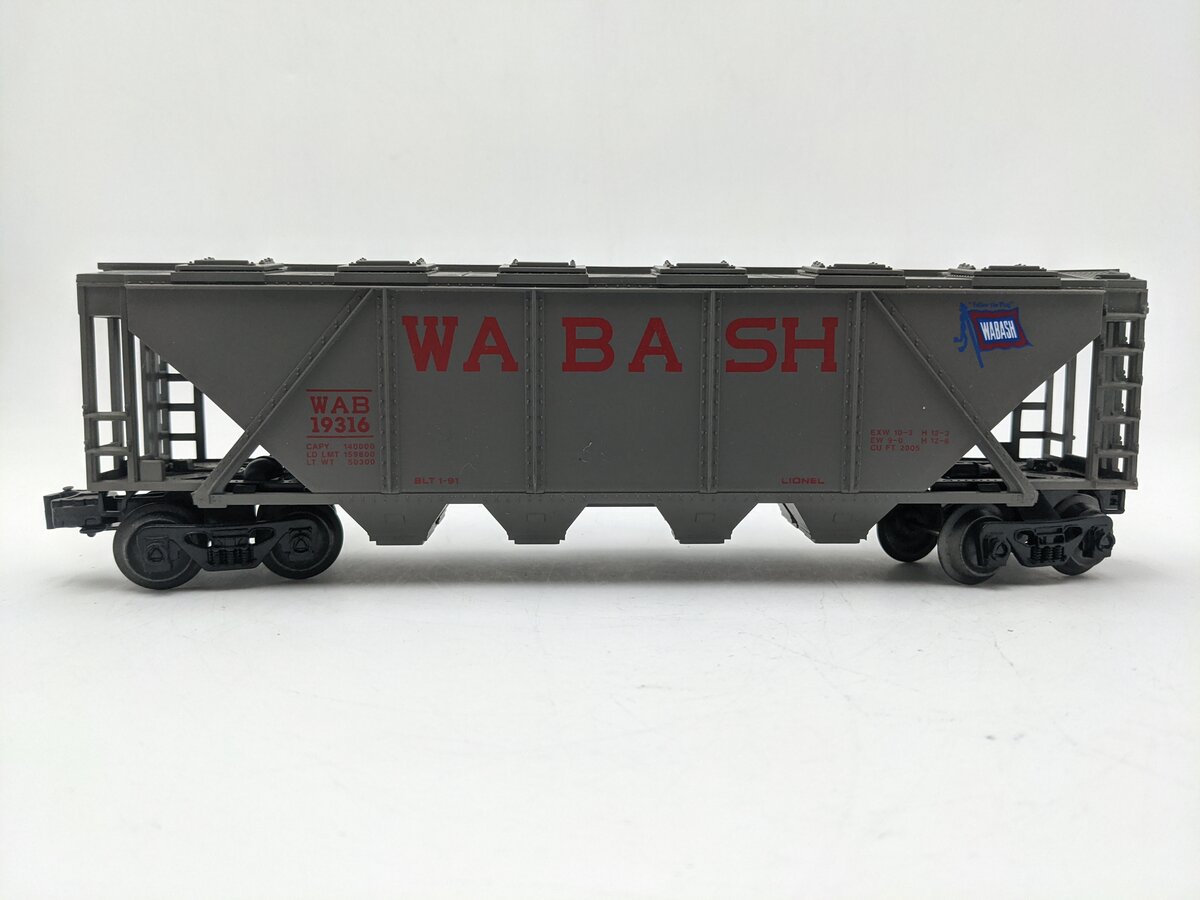 Lionel 6-19316 O Gauge Wabash Covered Hopper EX