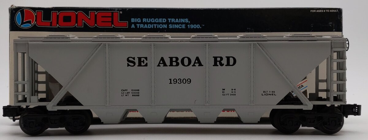 Lionel 6-19309 O Gauge Seaboard Quad Covered Hopper LN/Box