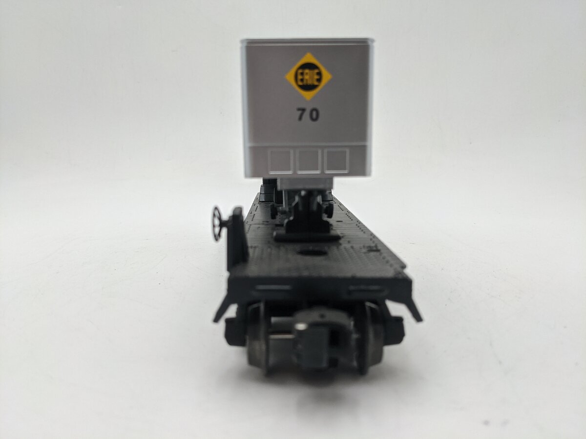 Lionel 6-19415 O Gauge Erie Flatcar #7200 w/ Trailer EX