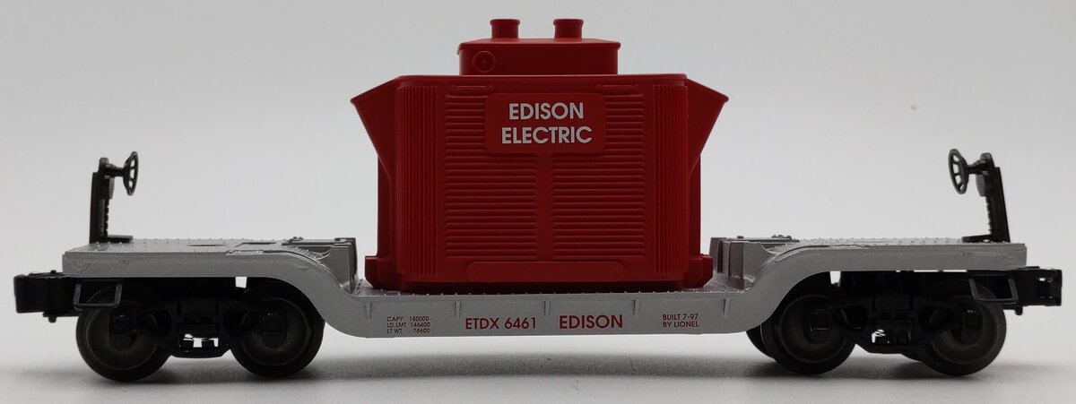 Lionel 6-19424 Edison Electric Dep. Center Flatcar w/Transformer EX/Box